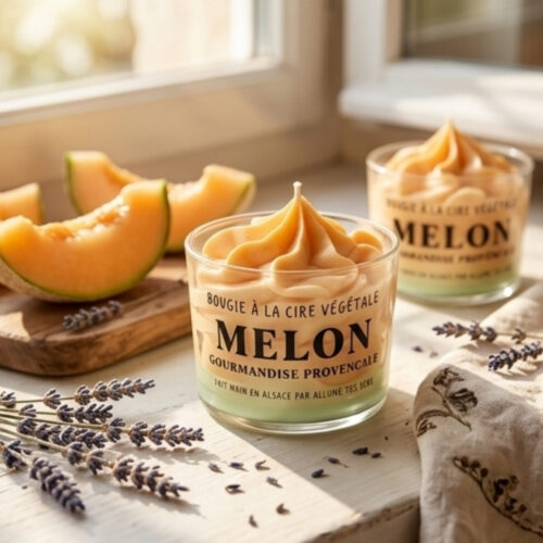 Bougie chantilly parfum melon gourmandise provencale Allume Tes Sens